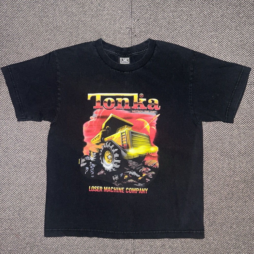Rare Tonka Tractors Toy Black Tee